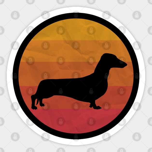 Vintage Sausage Dog Sticker by ChadPill